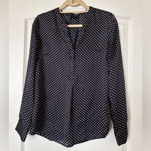 The Limited Navy Polka Dot Top